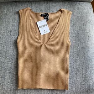 Cropped ribbed sweater NWT
